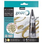Kit � dorer - 3 feuilles miroir et mixtion 20 ml - finition or