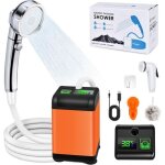 Kit douche de camping camping douche portable 6000mah pompe de douche �lectrique rechargeable avec intelligent ...