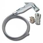 Kit douchette à gâchette wc ou bac à shampooing 1 jet flexible 125 m support mural chromé Kit douchette à gâchette wc ou bac à shampooing 1 jet flexible 125 m support mural chromé