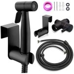 Kit douchette wc - pzcc - robinet 3 voies - pulv�risateur de bidet � main - eau chaude et froide - acier ...