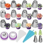 Kit de douilles ptisserie - inox - 12 douilles russes - poche rutilisable - dcoration gteaux