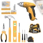 Kit doutils � domicile complet de 112 pi�ces avec perceuse �lectrique et accessoires tout en un kit doutils ...
