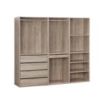 Kit dressing modulable - sweeek - 3 lments - coloris naturel - 200 x 45 x 180 cm - pratique et modulable ...