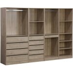 Kit dressing modulable avec 4 �l�ments. naturel. panneaux stratifi�s