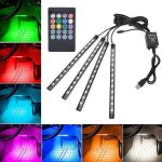 Kit Éclairage 48 led usb de voiture intérieur bande de led multicouleur 8 couleurs avec télécommande ... Kit Éclairage 48 led usb de voiture intérieur bande de led multicouleur 8 couleurs avec télécommande ...