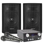 Kit enceintes passives - skytronic - sl8 - 8 pouces - 400w - 2 microphones inclus Kit enceintes passives - skytronic - sl8 - 8 pouces - 400w - 2 microphones inclus