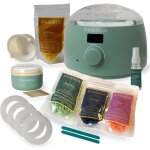 Kit �pilation cire 2 - en - 1 - estampille - chauffe - cire principal et mini chauffe - cire visage