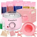 Kit epilation cire - ifanzetech - chauffe cire 500ml - 5 perles de cire - 30 spatules - mixte