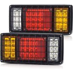 Kit de feux arri�re de remorque - pzcc - 40 led par feu - �tanches - 10 - 30 v - feux de freinage - clignotant ...