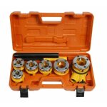 Kit de filetage pour tuyau de plombier manuel à 6 matrices - coffret tarauds et filières hoteche 271004 ... Kit de filetage pour tuyau de plombier manuel à 6 matrices - coffret tarauds et filières hoteche 271004 ...