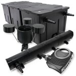 Wiltec kit complet: cbf - 350c filtre de bassin jusqu� 90000 l biologique neo10000 pompe de filtration ...