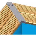 Kit finition margelles alu 4 pi�ces 45 degr�s pour piscine rectangulaire