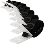 Kit de fixation pour enrouleur de bache solaire pour piscine - nc - 8 sangles[25] - noir