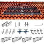 Kit de fixation pour panneaux solaires - sightmark - 4 rails 760 mm - pinces r�glables 35 - 40 mm - aluminium ...