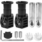 Kit de fixation pour toilettes - mhy� - noir - pour wc suspendu - mat�riau durable - installation facile ...