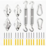 Kit de fixation voile dombrage acier inoxydable kit accessoires de fixation de mat�riel pour voile dombrage ...