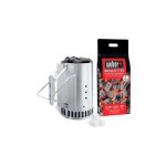 Kit foyer cheminee dallumage weber avec charbon de bois oou briquette pour barbecue