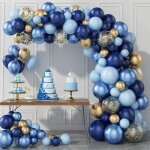 Kit de guirlande de ballons bleu marine - 127 pi�ces - d�coration de f�te - b�b�