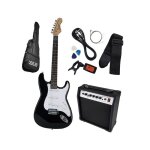 Kit guitare �lectrique + amplificateur 15w + acccessoires - noir - johnny brooks jb403