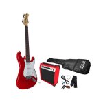 Kit guitare �lectrique + amplificateur 15w + acccessoires - rouge - johnny brooks jb404