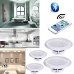 Kit haut - parleurs b402bl 2x15w de plafond salle de bain avec bluetooth - blanc