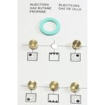 Kit injecteurs butane pour cuisinire beko - modles 4431910054 fsg62010fw 7