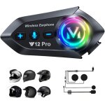 Kit intercom moto bluetooth 5. 1 avec r�duction de bruit cvc et main libre - ip65 �tanche et radio interphone ...