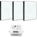 Kit interrupteur va et vient sans fil - prt  poser - 3 boutons tactiles + 1 rcepteur