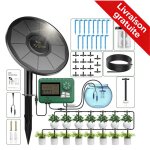 Kit d?irrigation goutte � goutte solaire 2200mah ? programmateur automatique 15 goutteurs pour jardin ...