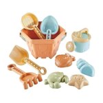 Kit de jeu de plage enfant - seau plage pelle moules � sable - couleurs vives - blanc