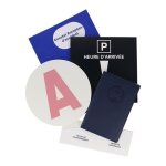 Kit jeune conducteur ? color pop ? marine ? porte - papiers disque autocollant ?a? constat porte - ticket ...