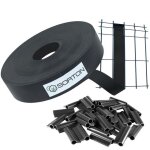 Kit lamelle occultante pvc rouleau occultant brise vue cache cloture en panneau grillage rigide pour ...