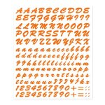 Kit de lettres autocollantes - orange - haute qualit� - r�sistance au temps - couleurs vives