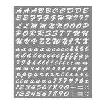 Kit de lettres et chiffres adh�sifs blanc
