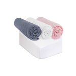 Kit pratique de linge de lit bebe : 3 draps housse 40x80 multicouleur + 2 alses protges matelas 40x80 ...