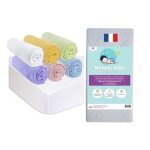 Kit pratique lit bb - easy dort - matelas bambou 40x80 + 6 draps housse coton + 2 alses coton