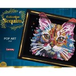 Kit loisir cratif - lansay - collection sequins - pop art chat - ds 14 ans