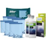 Kit pour machines � caf� philips / saeco�: 6 filtres � eau sillar (remplacement) + 2 flacons de 250�ml ...
