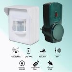 D�tecteur de mouvement et prise t�l�command�e - blyss - ext�rieur - blanc - kaki - 8m de port�e