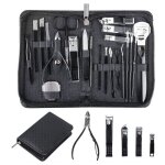 Kit manucure et p�dicure - professionnel - 22 pi�ces - acier inoxydable - outils tranchants - durable ...