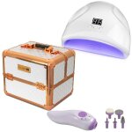 Kit manucure eco excellent pro avec lampe uv led ponceuse ongles et valise