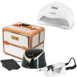 Kit manucure professionnel excellent pro avec lampe uv led valise et ponceuse ongles