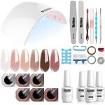 Kit manucure vernis semi - permanent - estampille - lampe led uv 36w - 6 vernis gel 8ml - top base coat ...