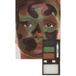 Kit maquillage camouflage - enfant - garde royal ou soldat - vert - utilisation ext�rieure