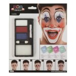 Kit de maquillage pour clown - multicolore - palette avec 3 aquarelles - adulte - intrieur