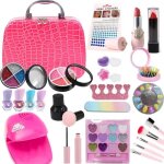 Jouet kit de maquillage enfant - gyroor - 25pcs malette maquillage - non toxique lavable - cadeau de ... Jouet kit de maquillage enfant - gyroor - 25pcs malette maquillage - non toxique lavable - cadeau de ...