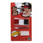 Kit maquillage pirate enfant - palette rouge blanc et noir - pinceau et �ponge inclus - couleur principale ...