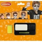 Kit maquillage squelette - halloween - palette noir et blanc - crayon noir - Éponge - mixte Kit maquillage squelette - halloween - palette noir et blanc - crayon noir - Éponge - mixte