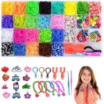 Kit de mtier  tisser - mingmei - lastiques en caoutchouc - pour enfants - rose