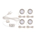 Kit meubled - encastr�s ronds fixes alu led int�g. 4x17w 4000k 300lm